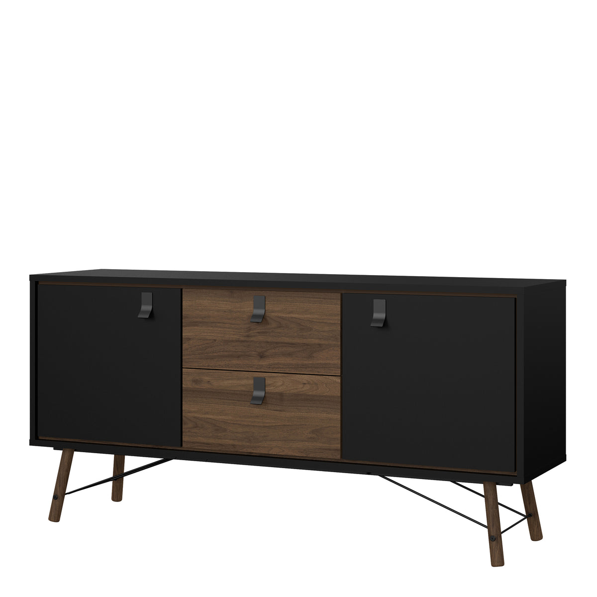 Ry Sideboard 2 doors + 2 drawers Matt Black Walnut