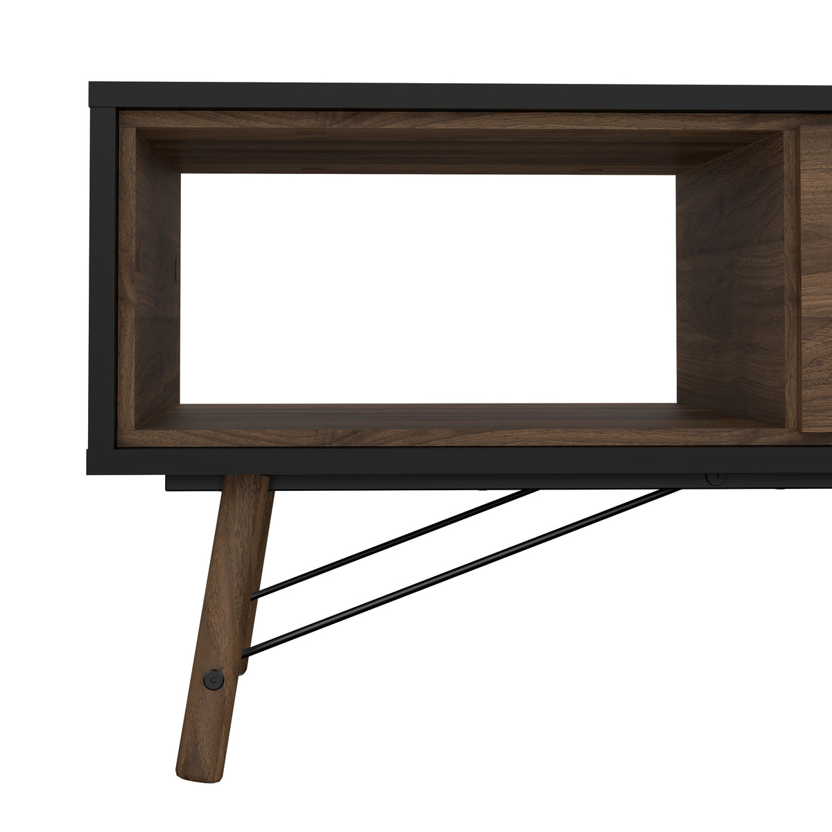 Ry Coffee table with 1 drawer Matt Black Walnut