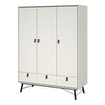 Ry Wardrobe 3 doors + 3 drawers in Matt White