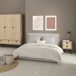 Ry Bedside Cabinet 2 Drawer in Jackson Hickory Oak