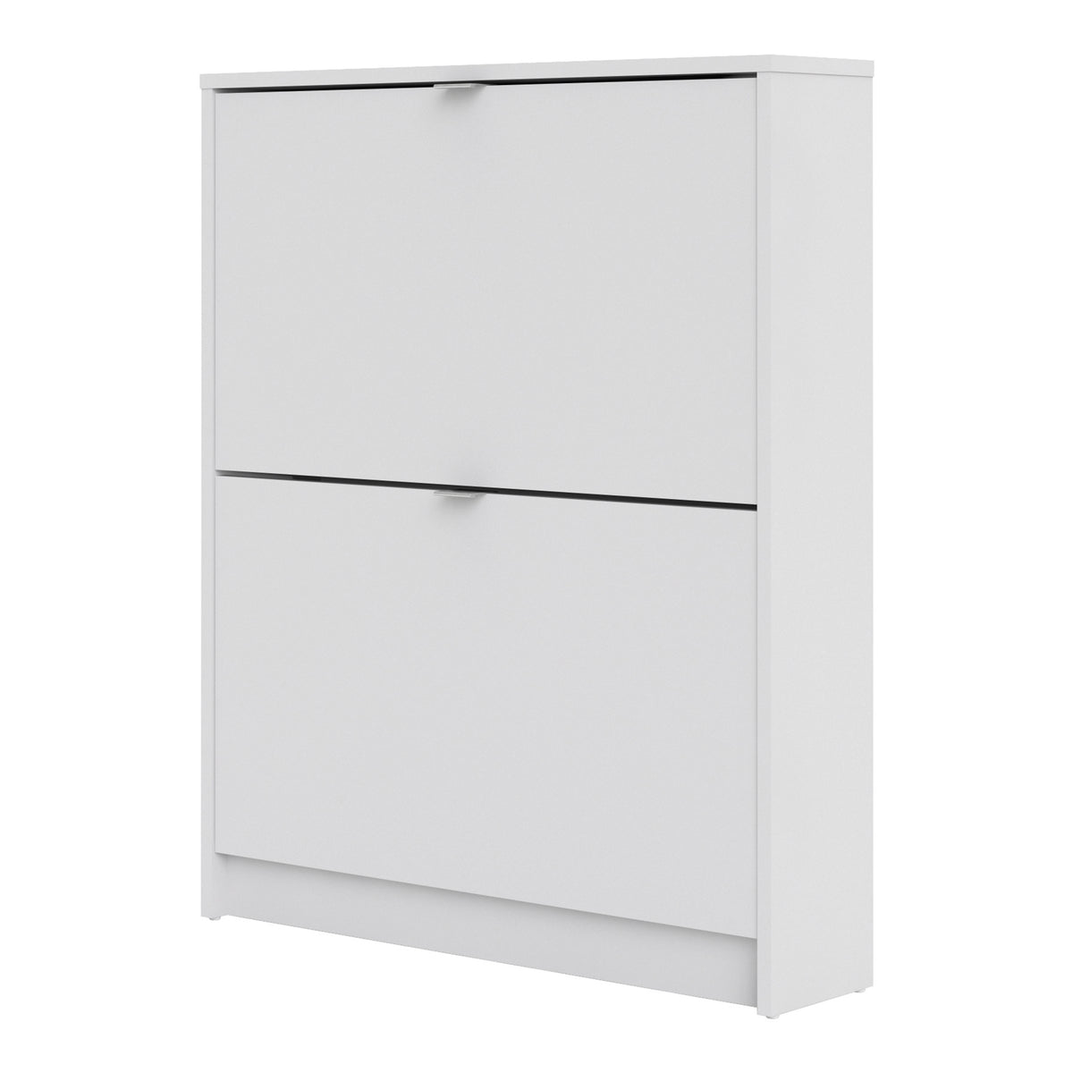 Shoes Shoe cabinetw. 2 tilting doors and 1 layer in White