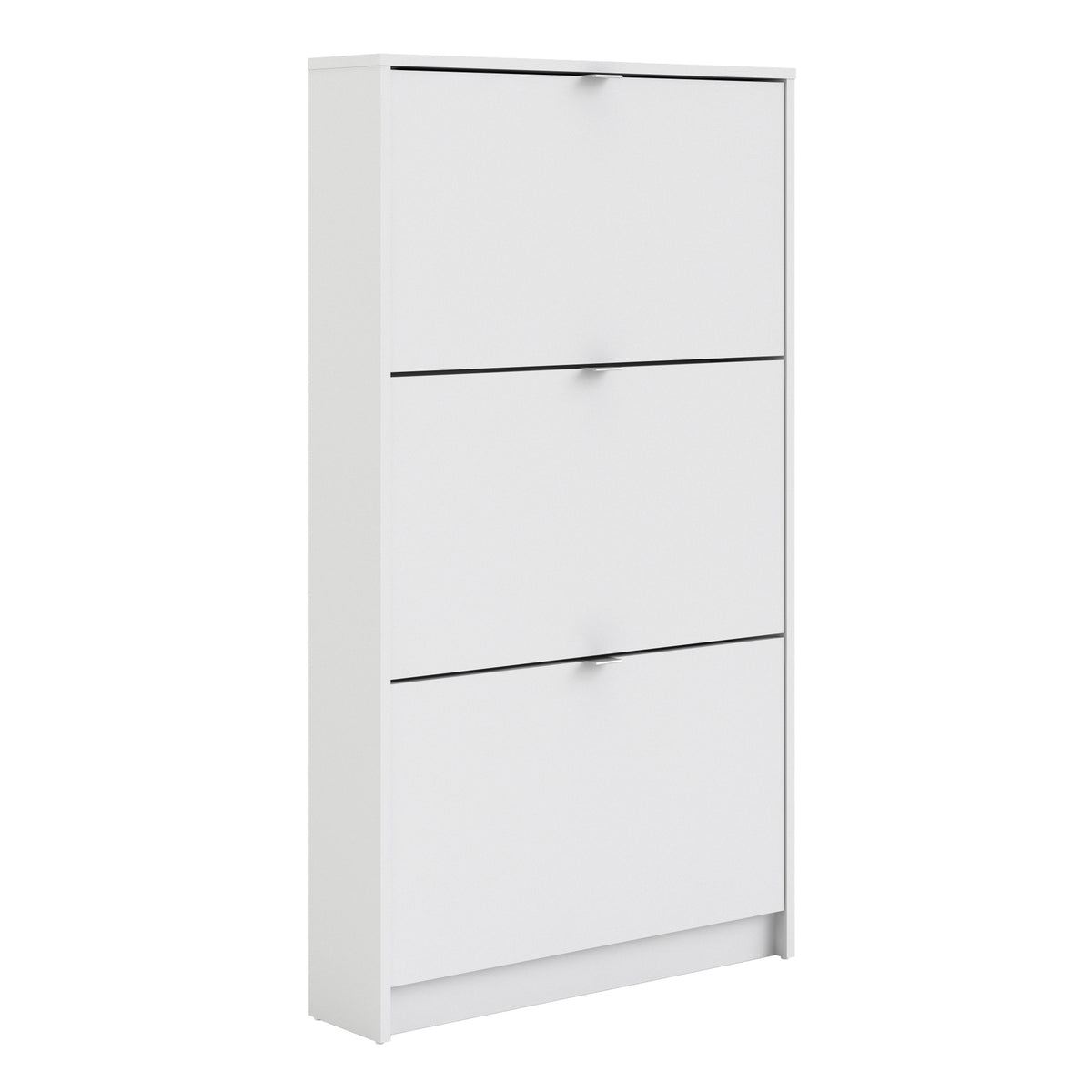 Shoes Shoe cabinetw. 3 tilting doors and 1 layer White