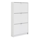 Shoes Shoe cabinetw. 3 tilting doors and 1 layer White