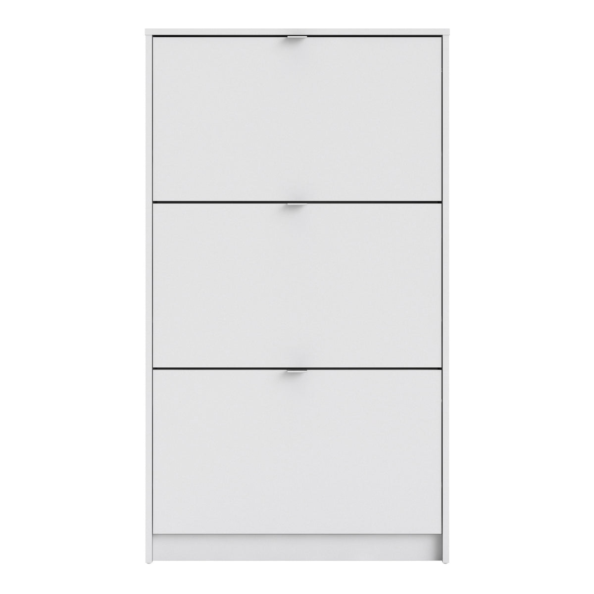 Shoes Shoe cabinetw. 3 tilting doors and 1 layer White