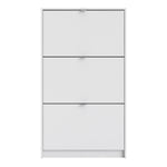 Shoes Shoe cabinetw. 3 tilting doors and 1 layer White