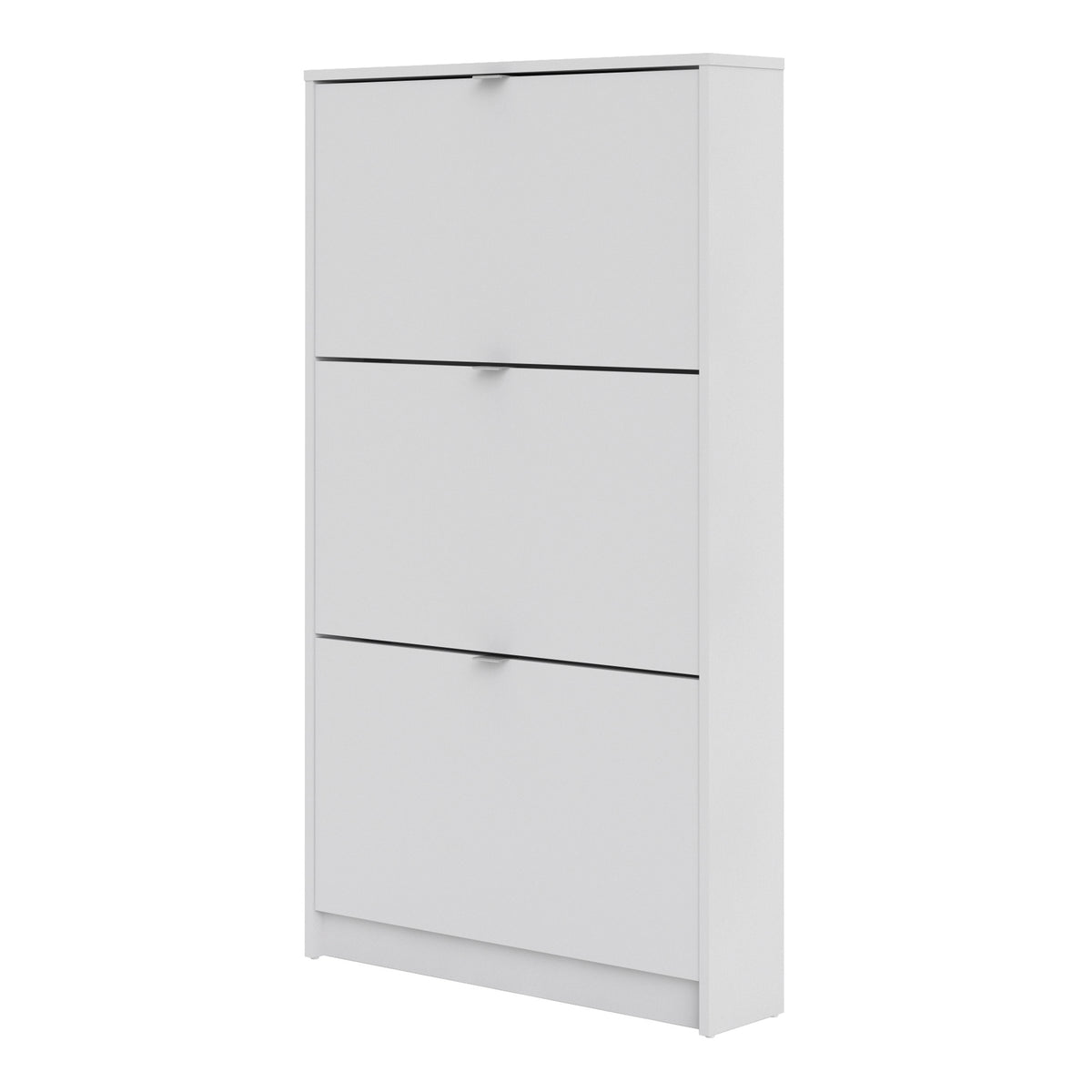 Shoes Shoe cabinetw. 3 tilting doors and 1 layer White