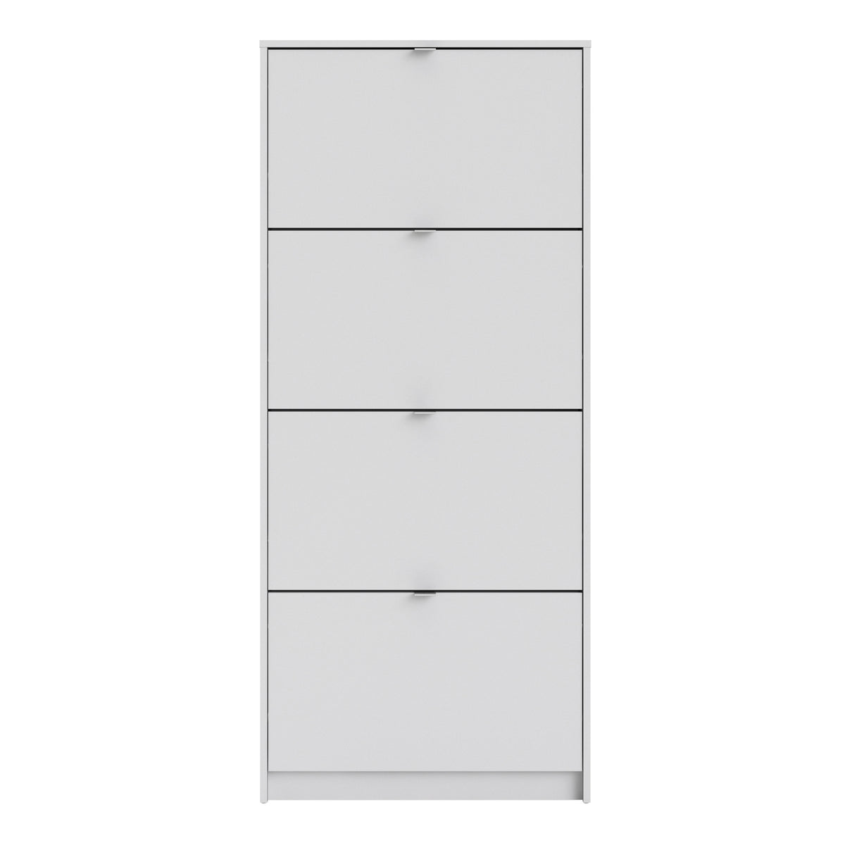 Shoes Shoe cabinet w. 4 tilting doors and 1 layer in White