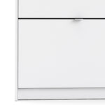 Shoes Shoe cabinet w. 4 tilting doors and 1 layer in White