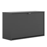 Shoes Shoe cabinet w. 1 tilting door and 2 layers in Matt Black