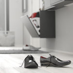 Shoes Shoe cabinet w. 1 tilting door and 2 layers in Matt Black