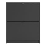 Shoes Shoe cabinet w. 2 tilting doors and 1 layer in Matt Black