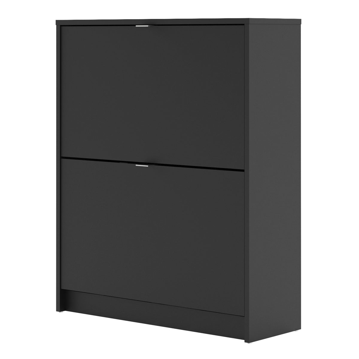 Shoes Shoe cabinet w. 2 tilting doors and 1 layer in Matt Black