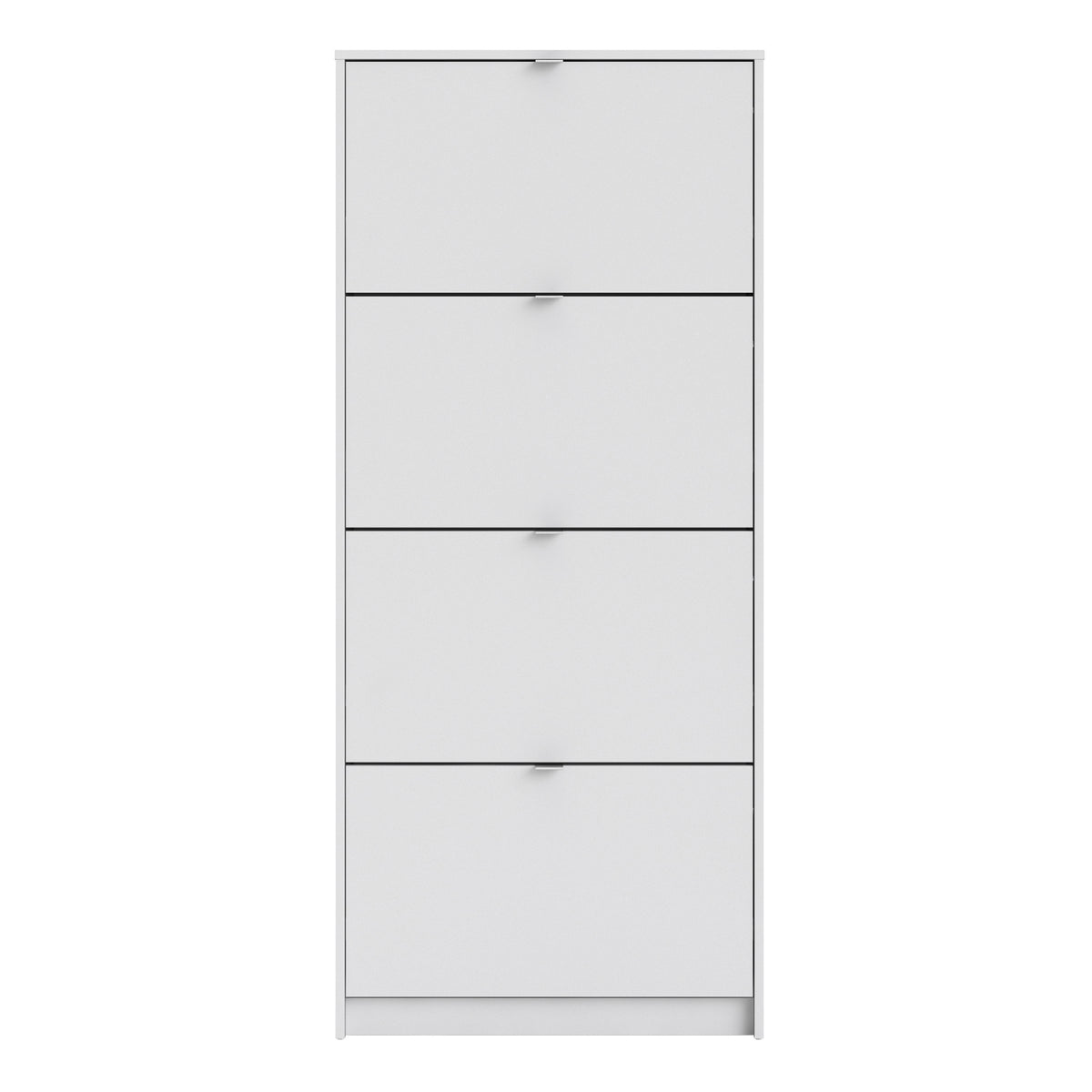 Shoes Shoe cabinet w. 4 tilting doors and 2 layers in White