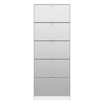 Shoes Shoe cabinet 5 Mirror tilting Doors in White