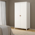 Barcelona 3 Piece Bundle, Bedside, Chest and 2 Door Wardrobe in White