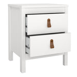 Barcelona 3 Piece Bundle, Bedside, Chest and 3 Door Wardrobe in White