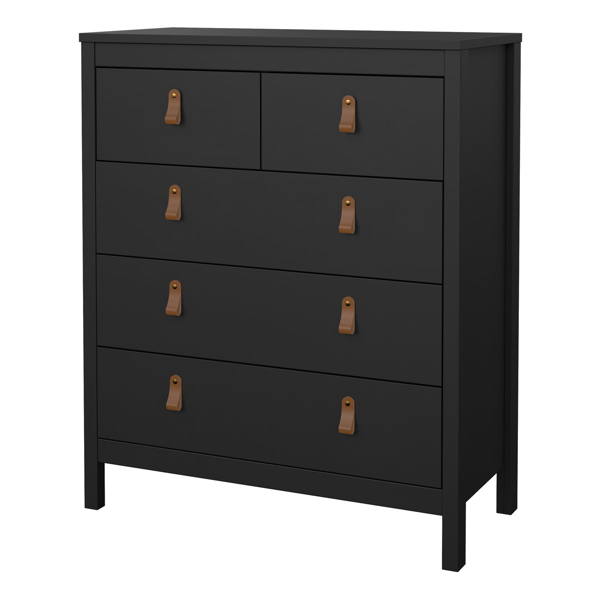 Barcelona Chest 3+2 drawers in Matt Black