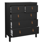 Barcelona Chest 3+2 drawers in Matt Black