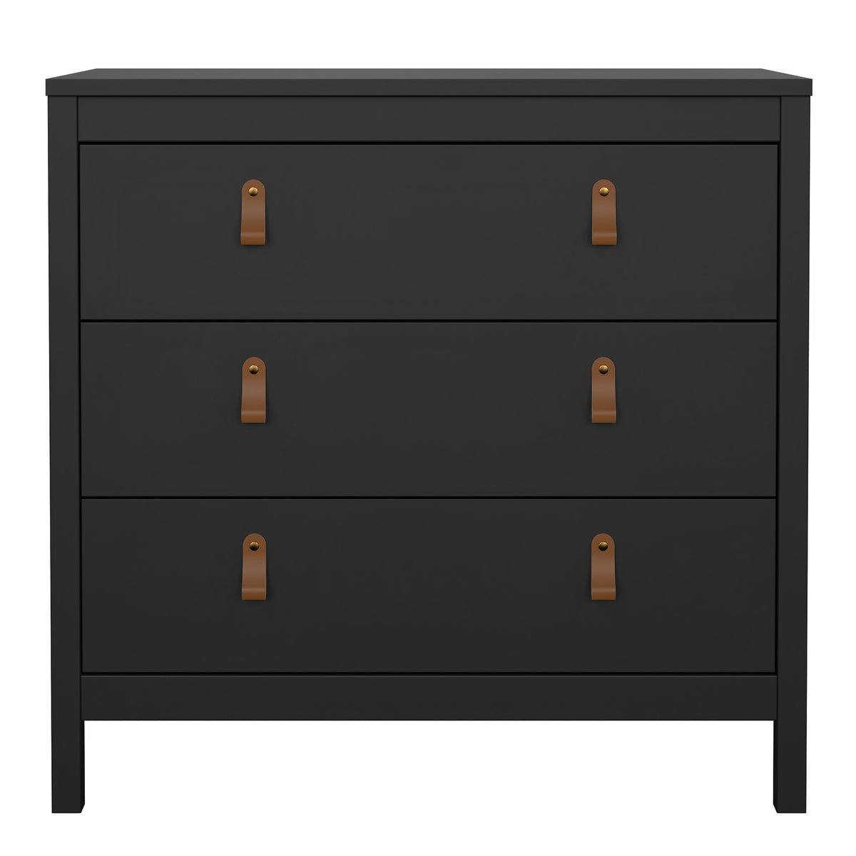 Barcelona Chest 3 drawers in Matt Black