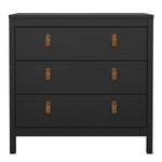 Barcelona Chest 3 drawers in Matt Black