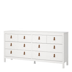 Barcelona Double dresser 4+4 drawers in White