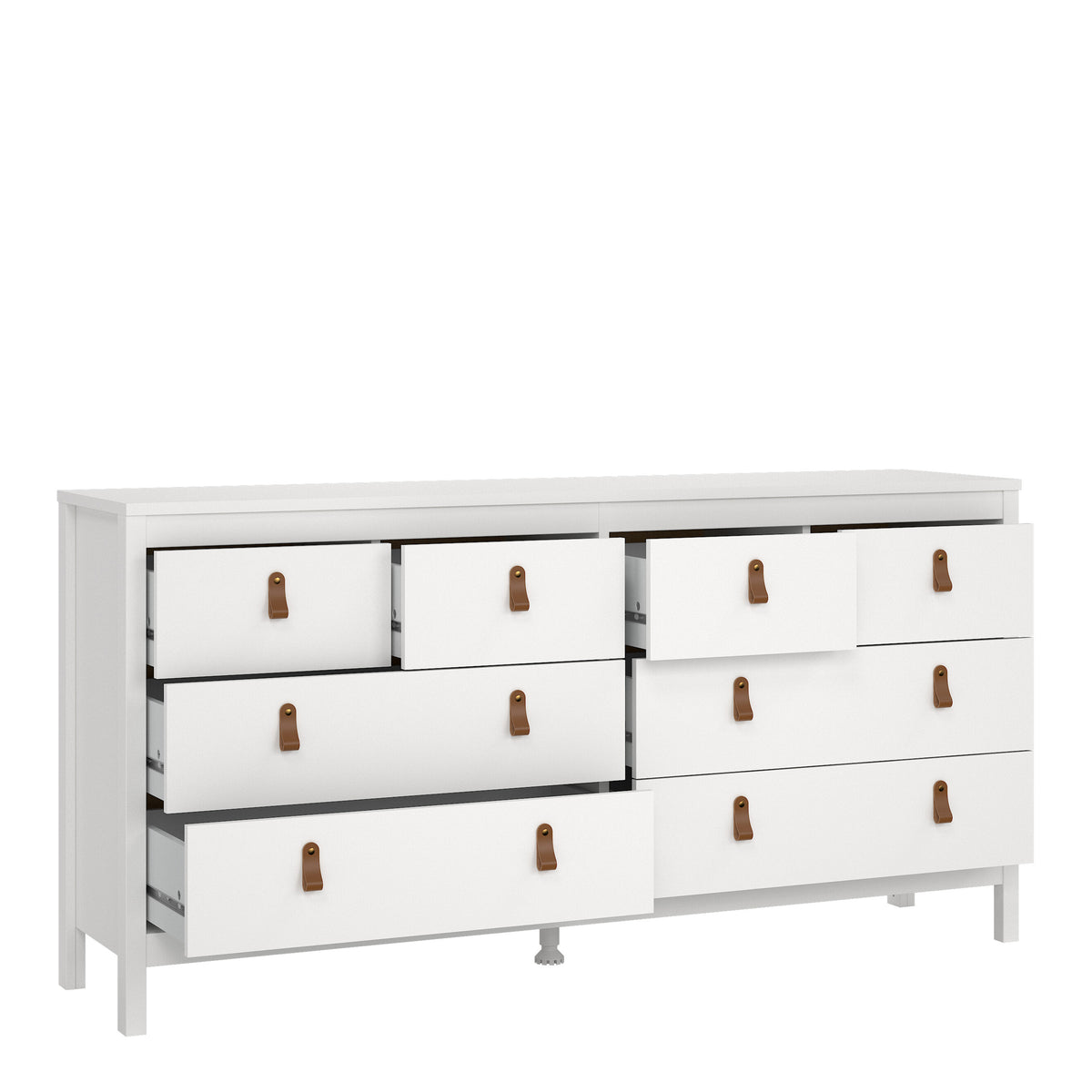 Barcelona Double dresser 4+4 drawers in White