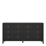 Barcelona Double dresser 4+4 drawers in Matt Black