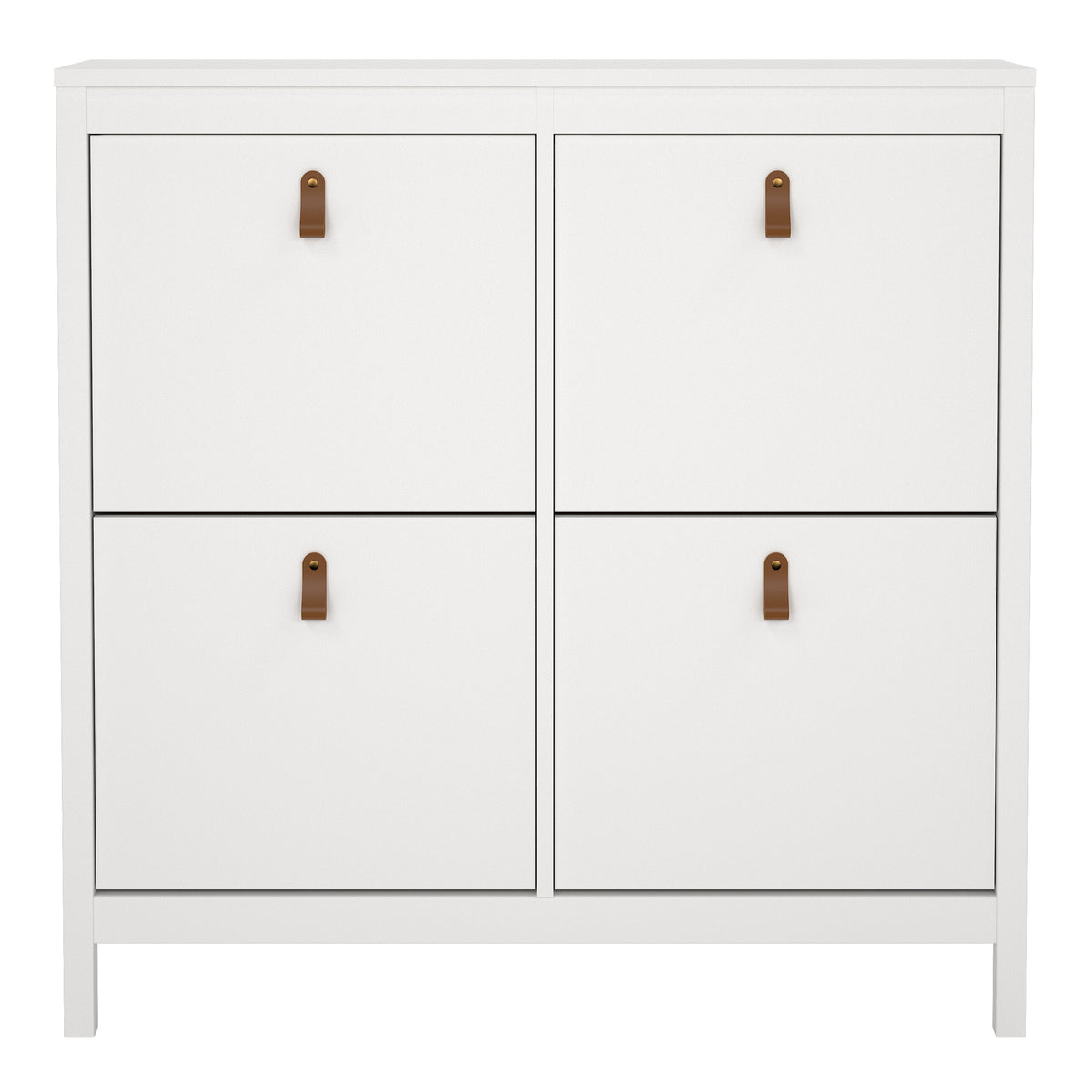 Barcelona Shoe cabinet 4 compartments in White