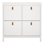 Barcelona Shoe cabinet 4 compartments in White