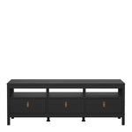 Barcelona Tv-unit 3 drawers in Matt Black