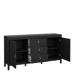 Barcelona Sideboard 2 doors + 3 drawersin Matt Black