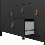 Barcelona Sideboard 2 doors + 3 drawersin Matt Black