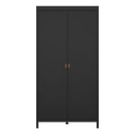 Barcelona Wardrobe with 2 doors in Matt Black