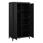 Barcelona Wardrobe with 2 doors in Matt Black