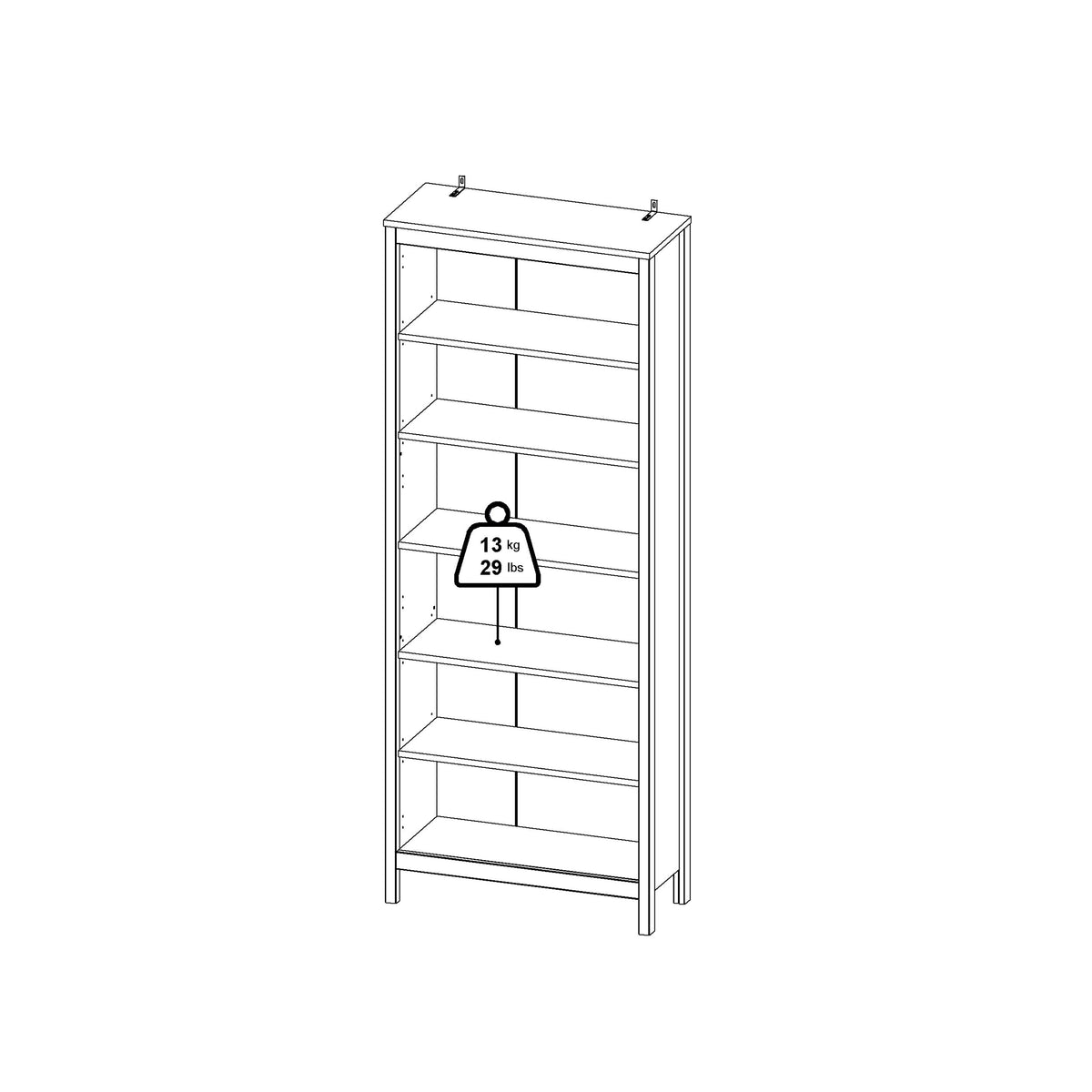 Barcelona Bookcase in White