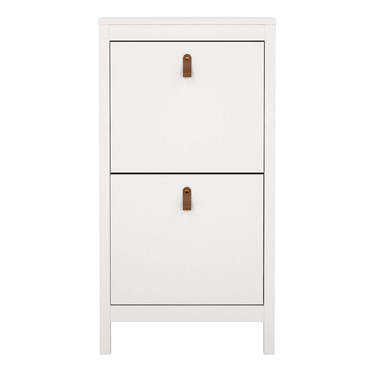 Barcelona Shoe Cabinet 2 Flap Door White