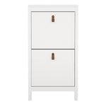 Barcelona Shoe Cabinet 2 Flap Door White