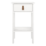 Barcelona Bedside Table with 1 Drawer in White