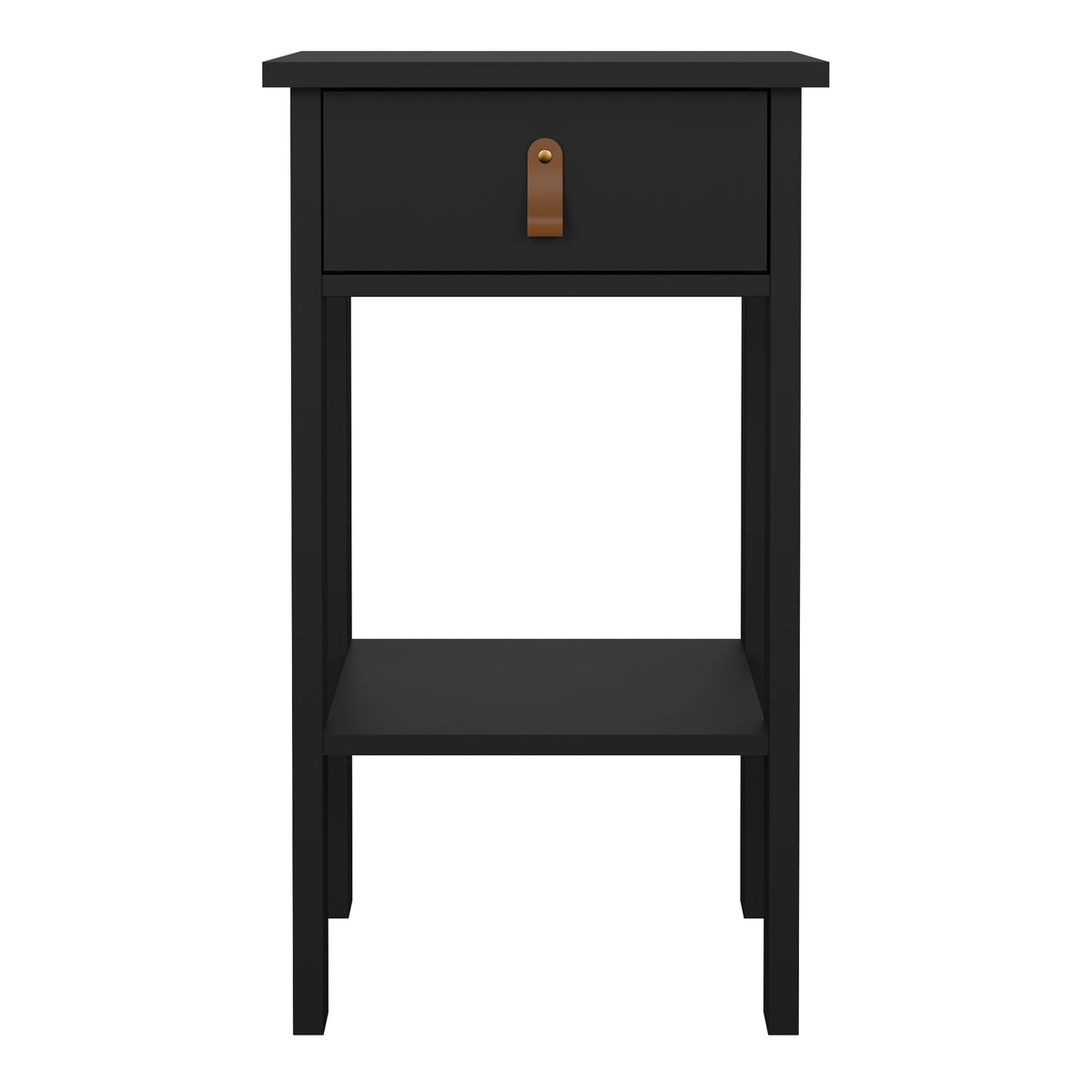 Barcelona Bedside Table with 1 Drawer in Matt Black