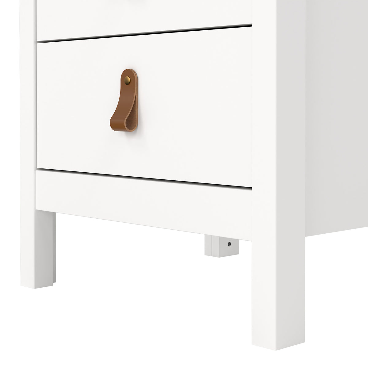 Barcelona Bedside Table 3 Drawers in White