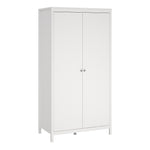 Madrid 3 Piece Bundle, Bedside, Chest and 2 Door Wardrobe in White