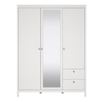 Madrid Wardrobe with 2 doors + 1 mirror door + 2 drawers White