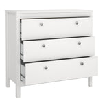 Madrid Chest 3 drawers in White