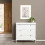 Madrid Chest 3 drawers in White