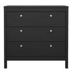 Madrid Chest 3 drawers in Matt Black