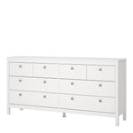 Madrid Double dresser 4+4 drawers in White