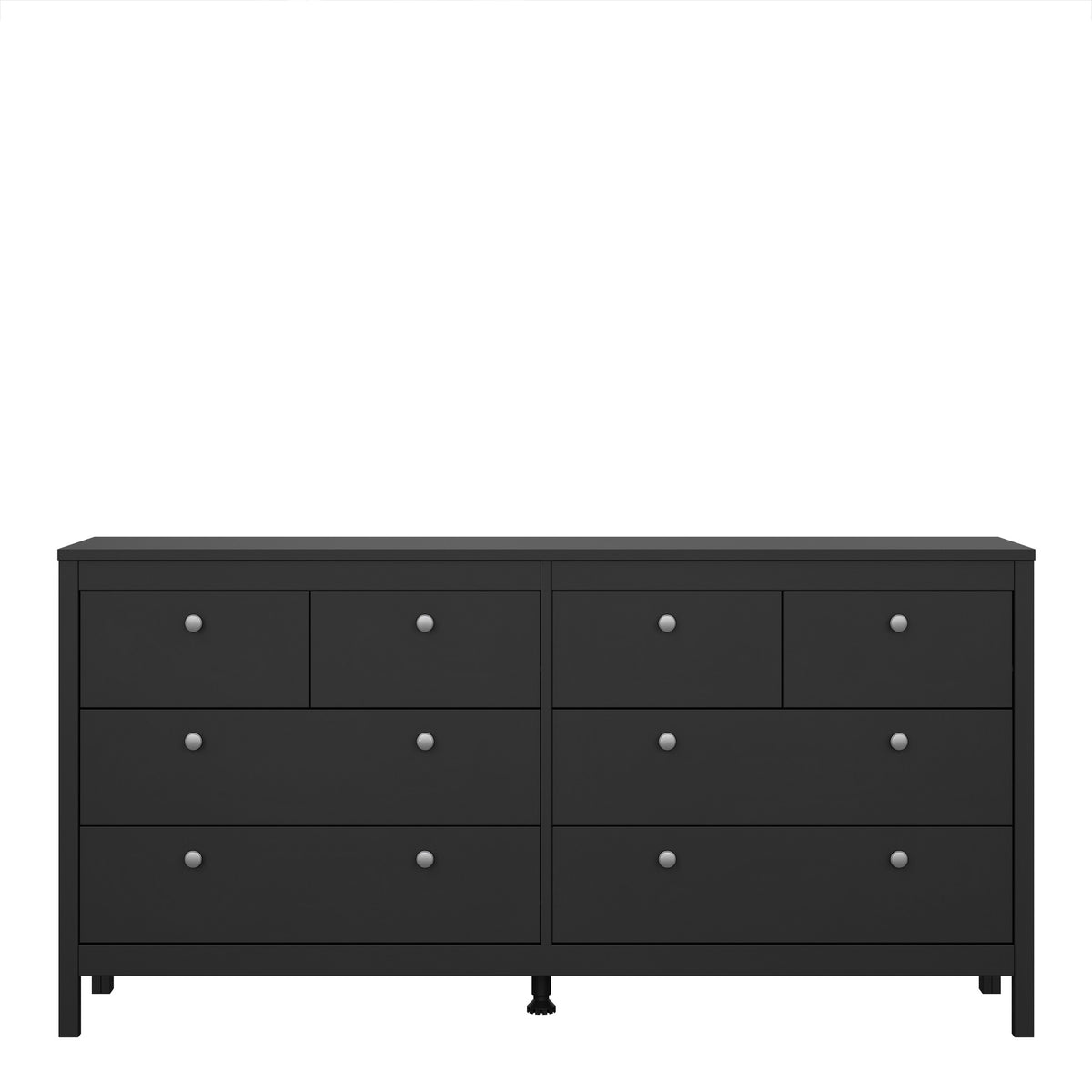 Madrid Double dresser 4+4 drawers in Matt Black