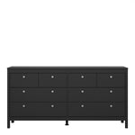 Madrid Double dresser 4+4 drawers in Matt Black