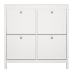 Madrid Shoe cabinet 4 Compartments in White