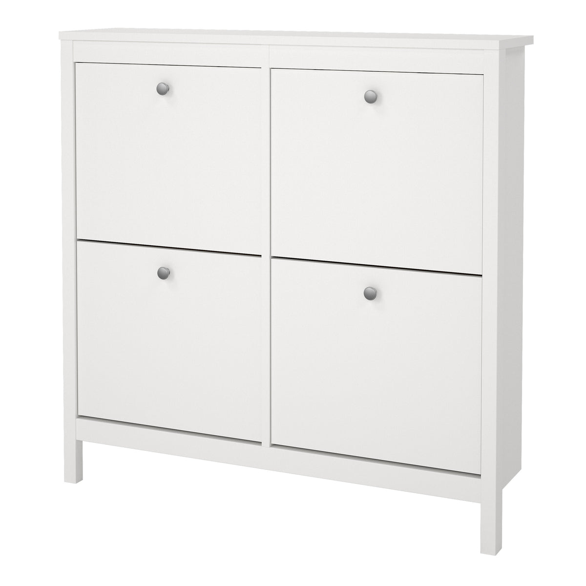 Madrid Shoe cabinet 4 Compartments in White